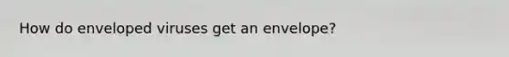 How do enveloped viruses get an envelope?