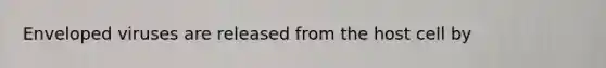 Enveloped viruses are released from the host cell by