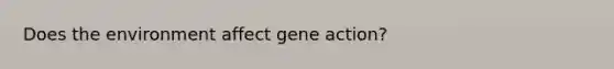 Does the environment affect gene action?