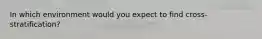In which environment would you expect to find cross-stratification?
