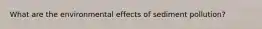 What are the environmental effects of sediment pollution?