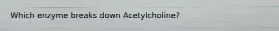 Which enzyme breaks down Acetylcholine?