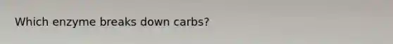 Which enzyme breaks down carbs?