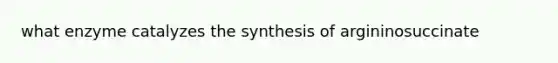 what enzyme catalyzes the synthesis of argininosuccinate