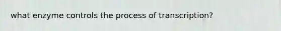 what enzyme controls the process of transcription?