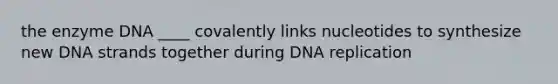 the enzyme DNA ____ covalently links nucleotides to synthesize new DNA strands together during DNA replication