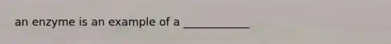 an enzyme is an example of a ____________