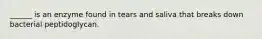 ______ is an enzyme found in tears and saliva that breaks down bacterial peptidoglycan.