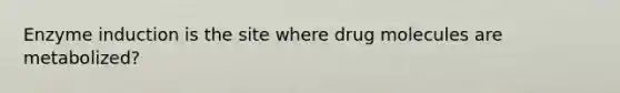 Enzyme induction is the site where drug molecules are metabolized?