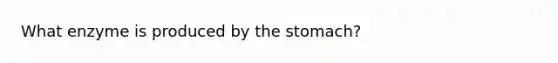 What enzyme is produced by <a href='https://www.questionai.com/knowledge/kLccSGjkt8-the-stomach' class='anchor-knowledge'>the stomach</a>?