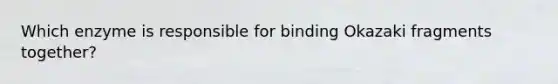 Which enzyme is responsible for binding Okazaki fragments together?