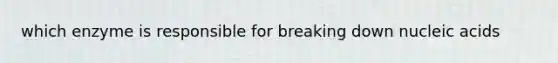 which enzyme is responsible for breaking down nucleic acids