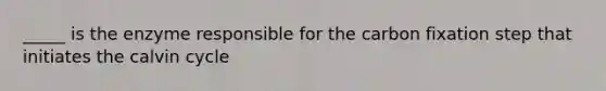 _____ is the enzyme responsible for the carbon fixation step that initiates the calvin cycle