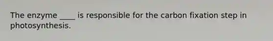 The enzyme ____ is responsible for the carbon fixation step in photosynthesis.