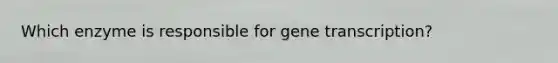 Which enzyme is responsible for gene transcription?