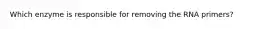 Which enzyme is responsible for removing the RNA primers?