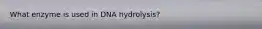 What enzyme is used in DNA hydrolysis?