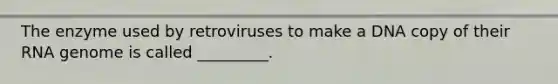 The enzyme used by retroviruses to make a DNA copy of their RNA genome is called _________.