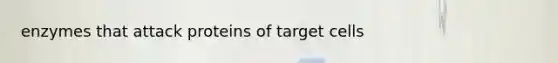 enzymes that attack proteins of target cells