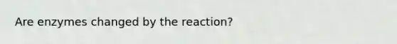 Are enzymes changed by the reaction?