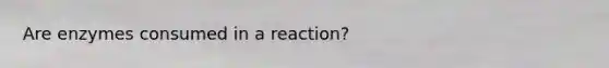 Are enzymes consumed in a reaction?