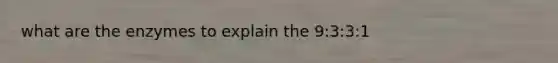 what are the enzymes to explain the 9:3:3:1