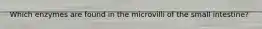 Which enzymes are found in the microvilli of the small intestine?