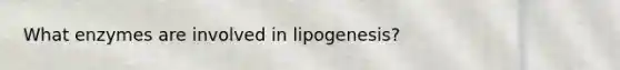 What enzymes are involved in lipogenesis?