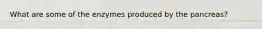 What are some of the enzymes produced by the pancreas?