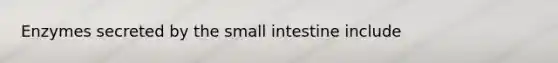 Enzymes secreted by the small intestine include