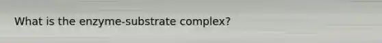 What is the enzyme-substrate complex?