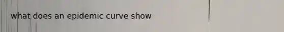 what does an epidemic curve show