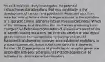 An epidemiologic study investigates the potential cellular/molecular alterations that may contribute to the development of cancers in a population. Molecular data from resected colonic lesions show changes involved in the evolution of a sporadic colonic adenoma into an invasive carcinoma. Which of the following best describes the mechanism producing these changes? (A) Extensive regeneration of tissues increases the risk of cancer-causing mutations. (B) Inherited defects in DNA repair genes increase the susceptibility to develop cancer. (C) Malignant transformation involves accumulation of mutations in protooncogenes and tumor suppressor genes in a step-wise fashion. (D) Overexpression of growth factor receptor genes are associated with poor prognosis. (E) Protooncogenes can be activated by chromosomal translocation.