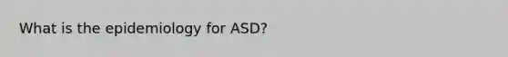 What is the epidemiology for ASD?