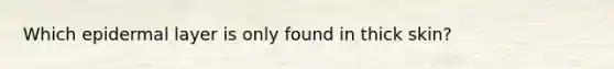 Which epidermal layer is only found in thick skin?