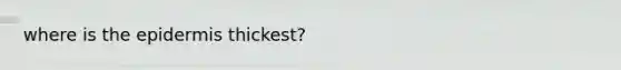 where is <a href='https://www.questionai.com/knowledge/kBFgQMpq6s-the-epidermis' class='anchor-knowledge'>the epidermis</a> thickest?