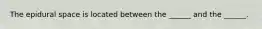 The epidural space is located between the ______ and the ______.