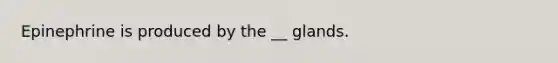 Epinephrine is produced by the __ glands.