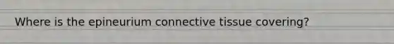 Where is the epineurium connective tissue covering?