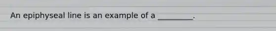 An epiphyseal line is an example of a _________.