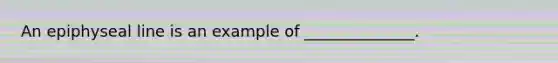 An epiphyseal line is an example of ______________.