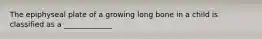 The epiphyseal plate of a growing long bone in a child is classified as a _____________