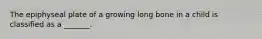 The epiphyseal plate of a growing long bone in a child is classified as a _______.