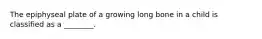 The epiphyseal plate of a growing long bone in a child is classified as a ________.