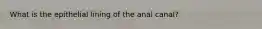 What is the epithelial lining of the anal canal?