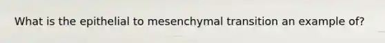 What is the epithelial to mesenchymal transition an example of?