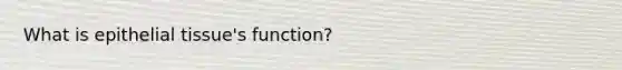 What is epithelial tissue's function?