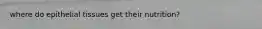 where do epithelial tissues get their nutrition?