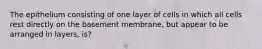 The epithelium consisting of one layer of cells in which all cells rest directly on the basement membrane, but appear to be arranged in layers, is?