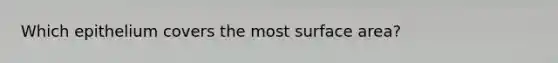 Which epithelium covers the most <a href='https://www.questionai.com/knowledge/kEtsSAPENL-surface-area' class='anchor-knowledge'>surface area</a>?